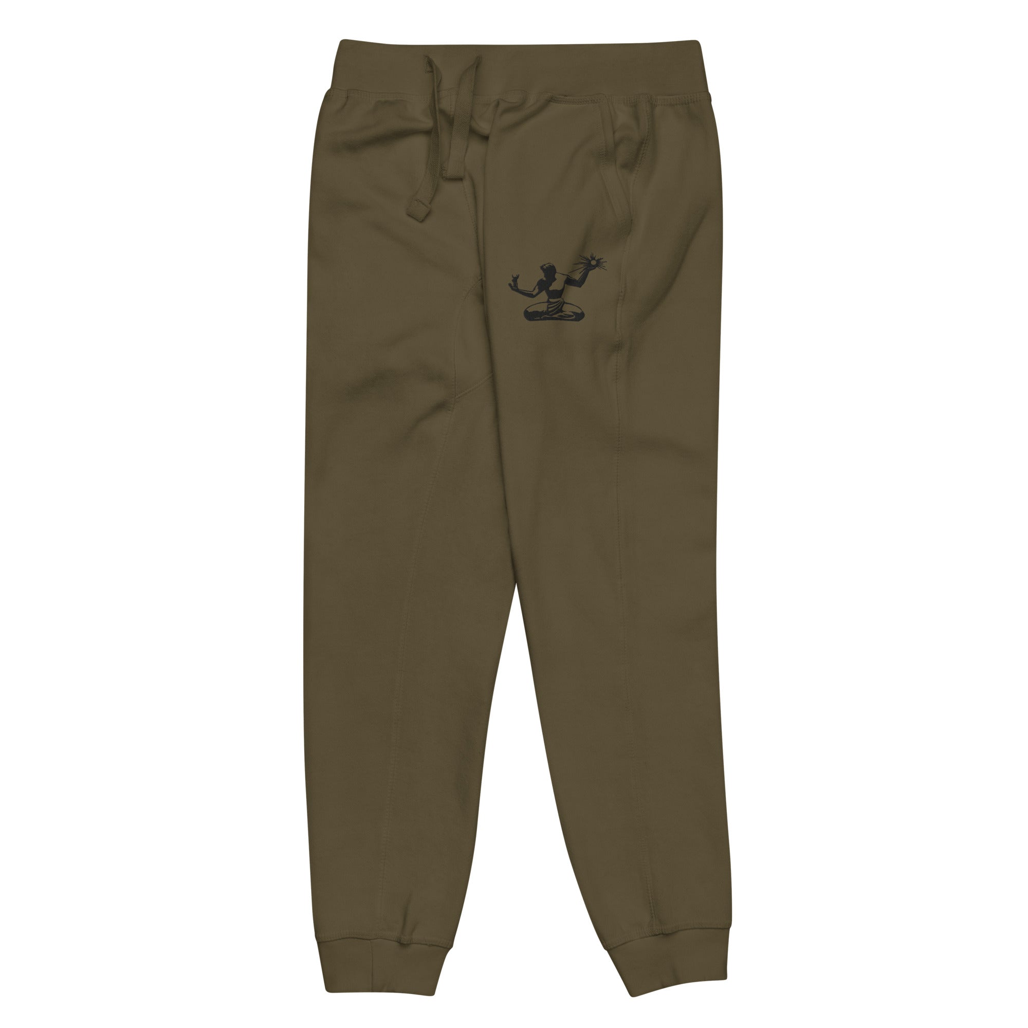 Spirit of Detroit Premium Embroidered Unisex Fleece Sweatpants - Green / Black Sweatpants