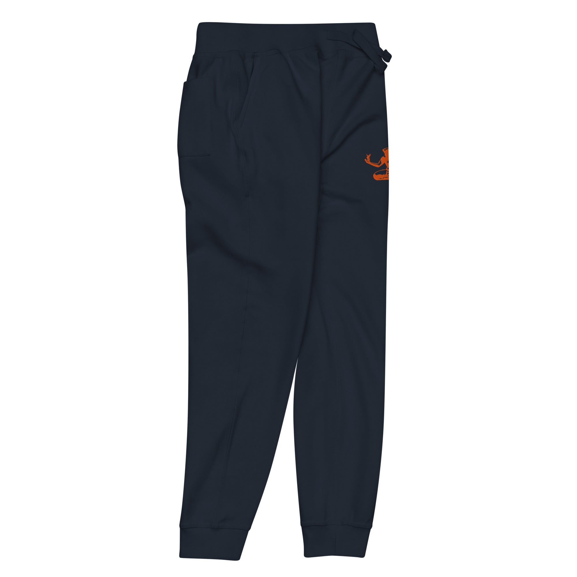 Spirit of Detroit Premium Embroidered Unisex Fleece Sweatpants - Navy / Orange Sweatpants