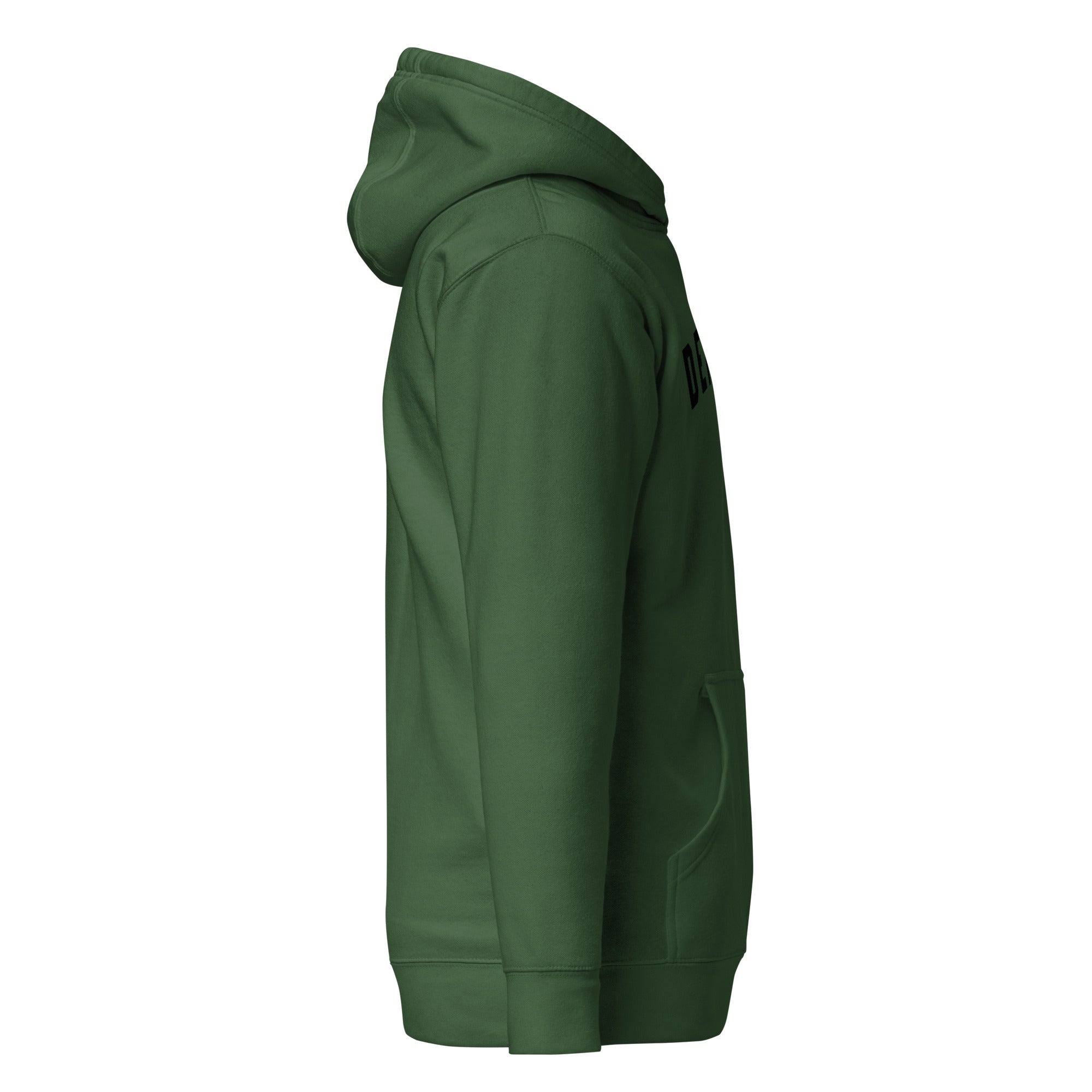 Detroit Classic Premium Pullover Unisex Hoodie - Green / Black Hoodie