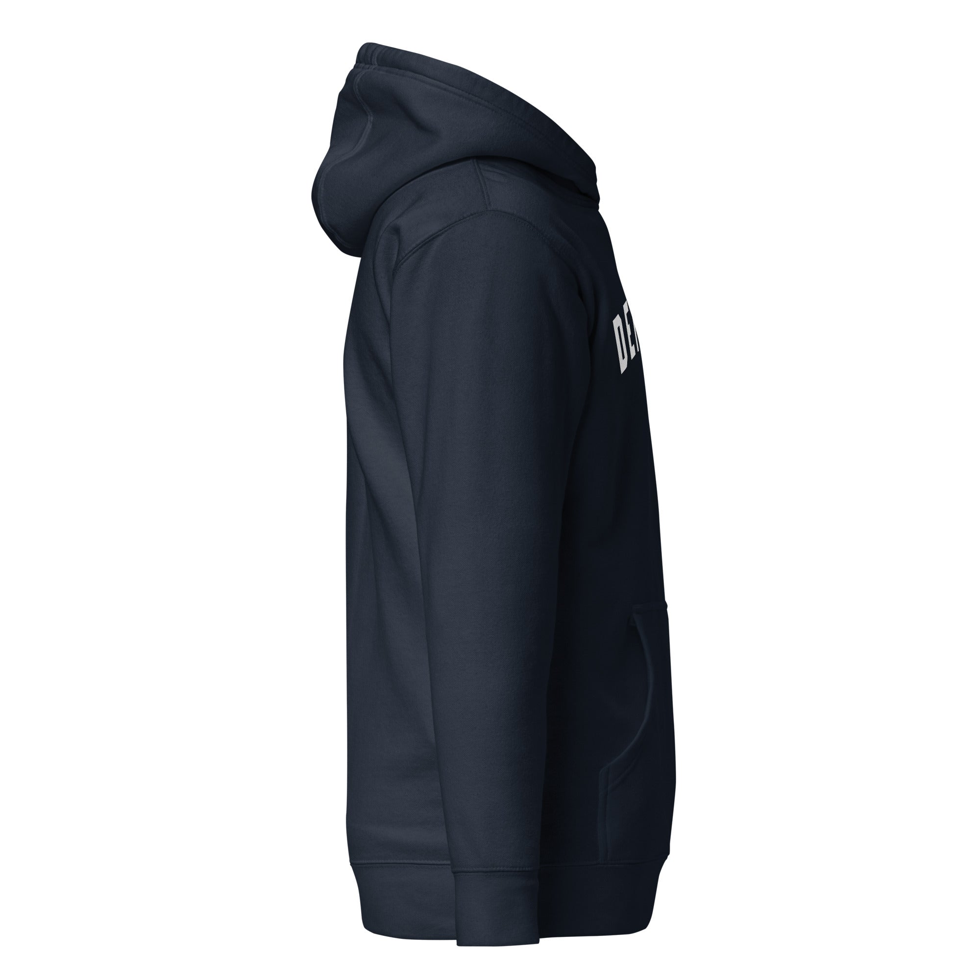 Detroit Classic Premium Pullover Unisex Hoodie - Navy / White Hoodie