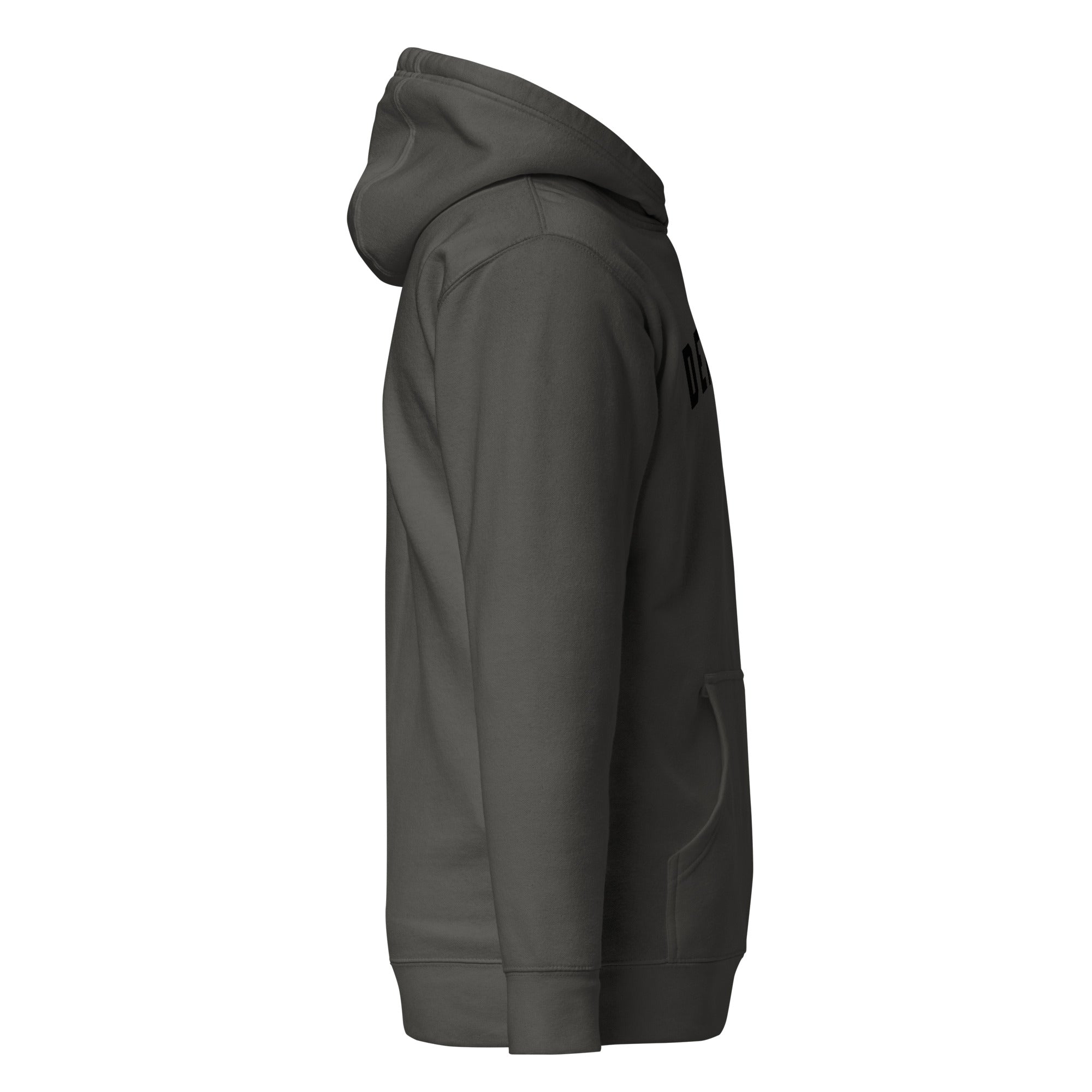 Detroit Classic Premium Pullover Unisex Hoodie - Vintage Black / Black Hoodie