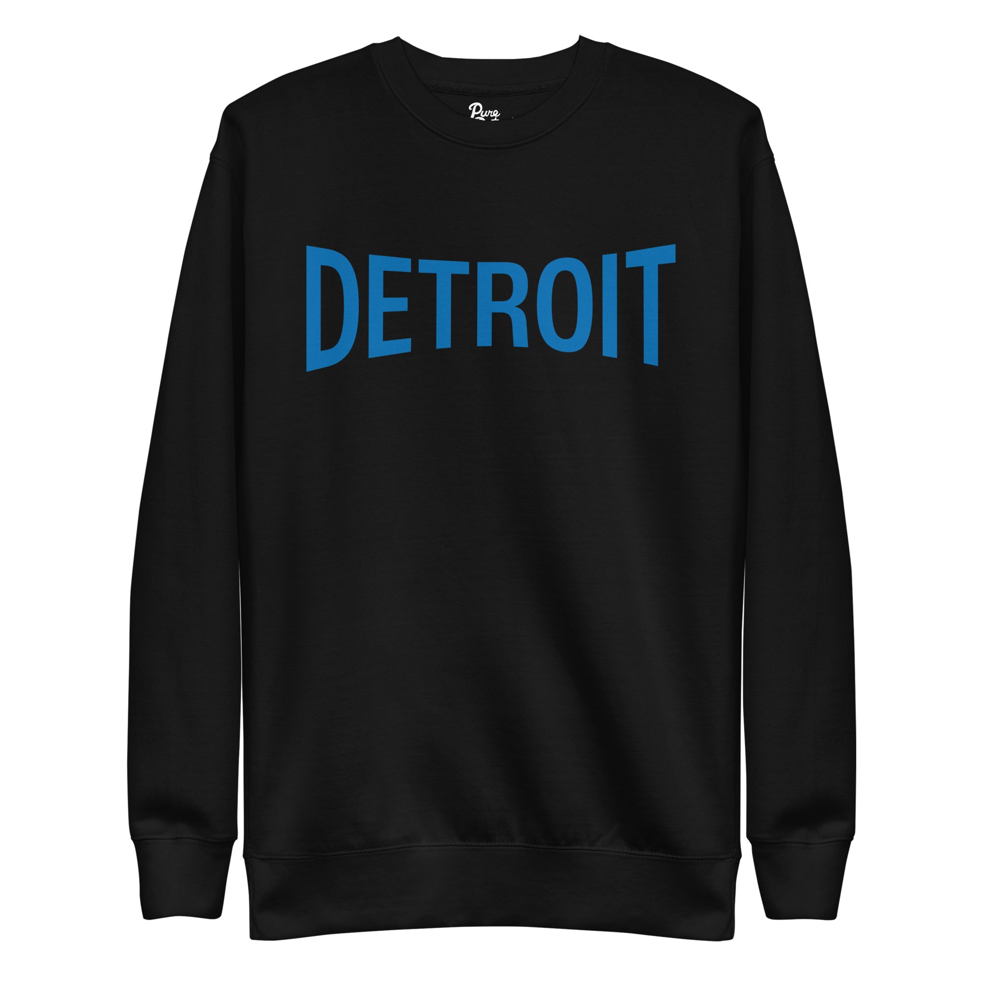Detroit Champ Unisex Premium Sweatshirt - Black / Blue Sweatshirt S