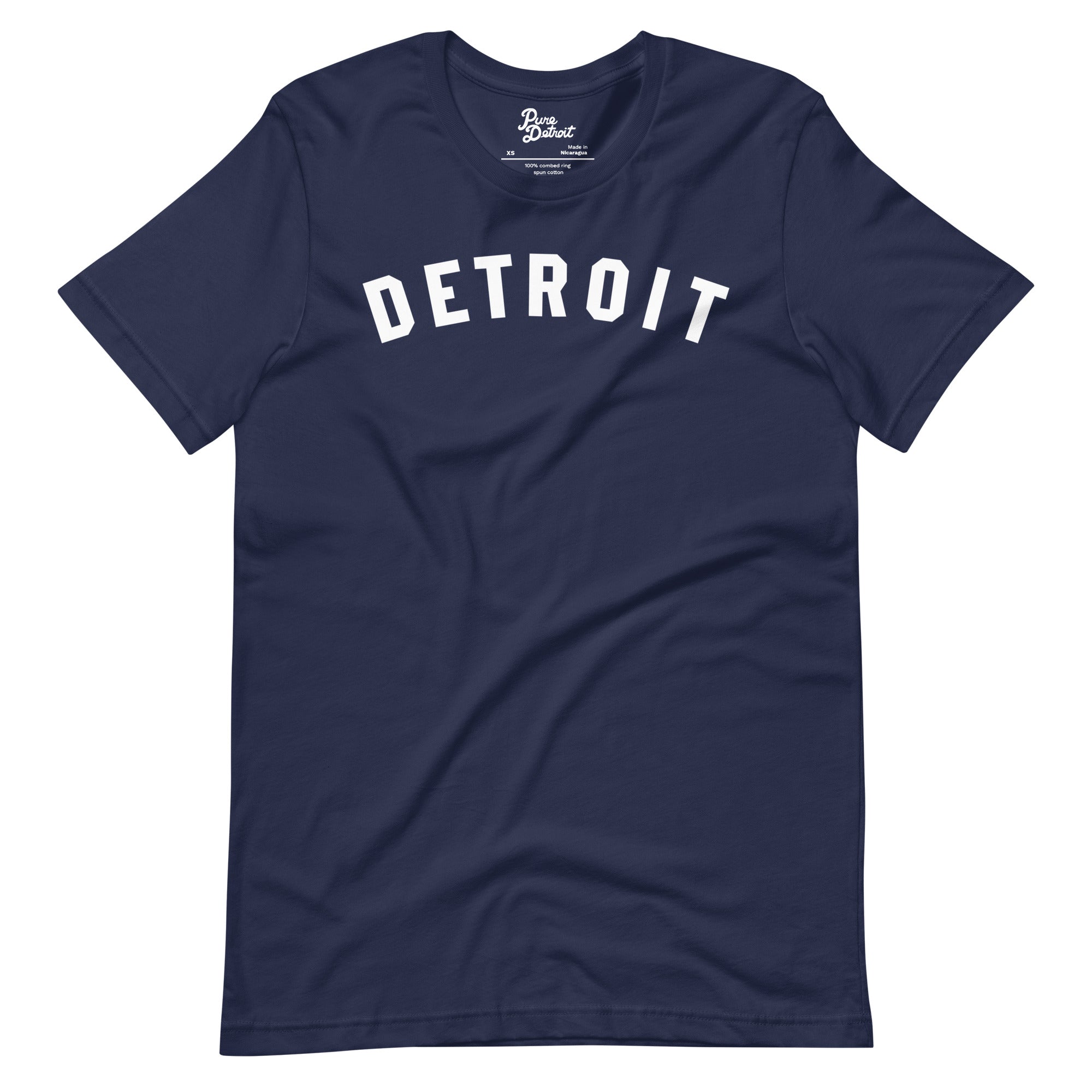 Detroit Classic T-shirt - Navy / White Unisex XS