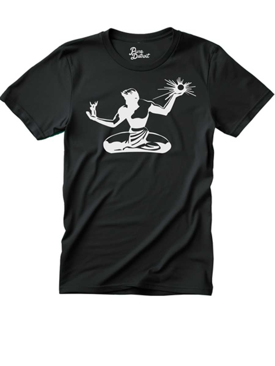 Spirit of Detroit Unisex T-shirt - White / Black Clothing