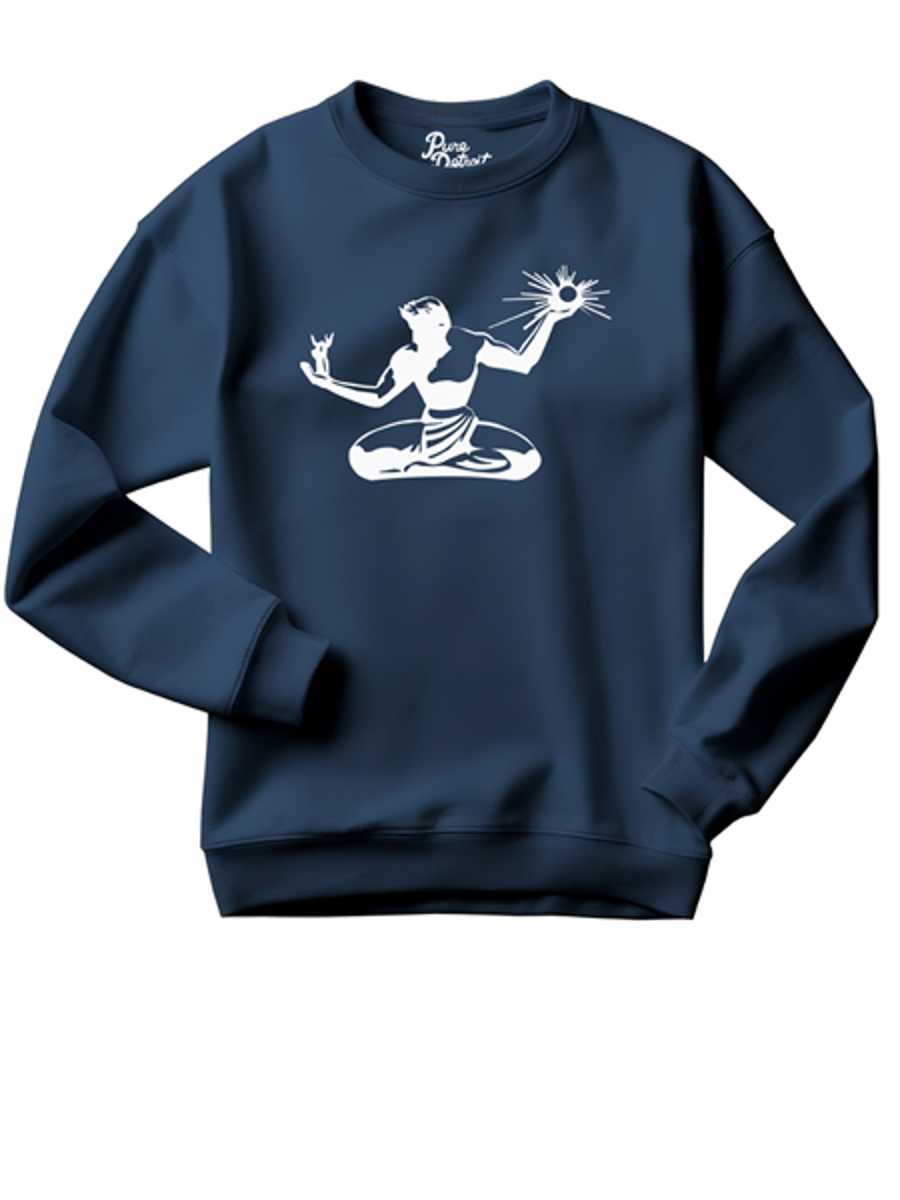Spirit of Detroit Premium Sweatshirt - White / Navy Clothing