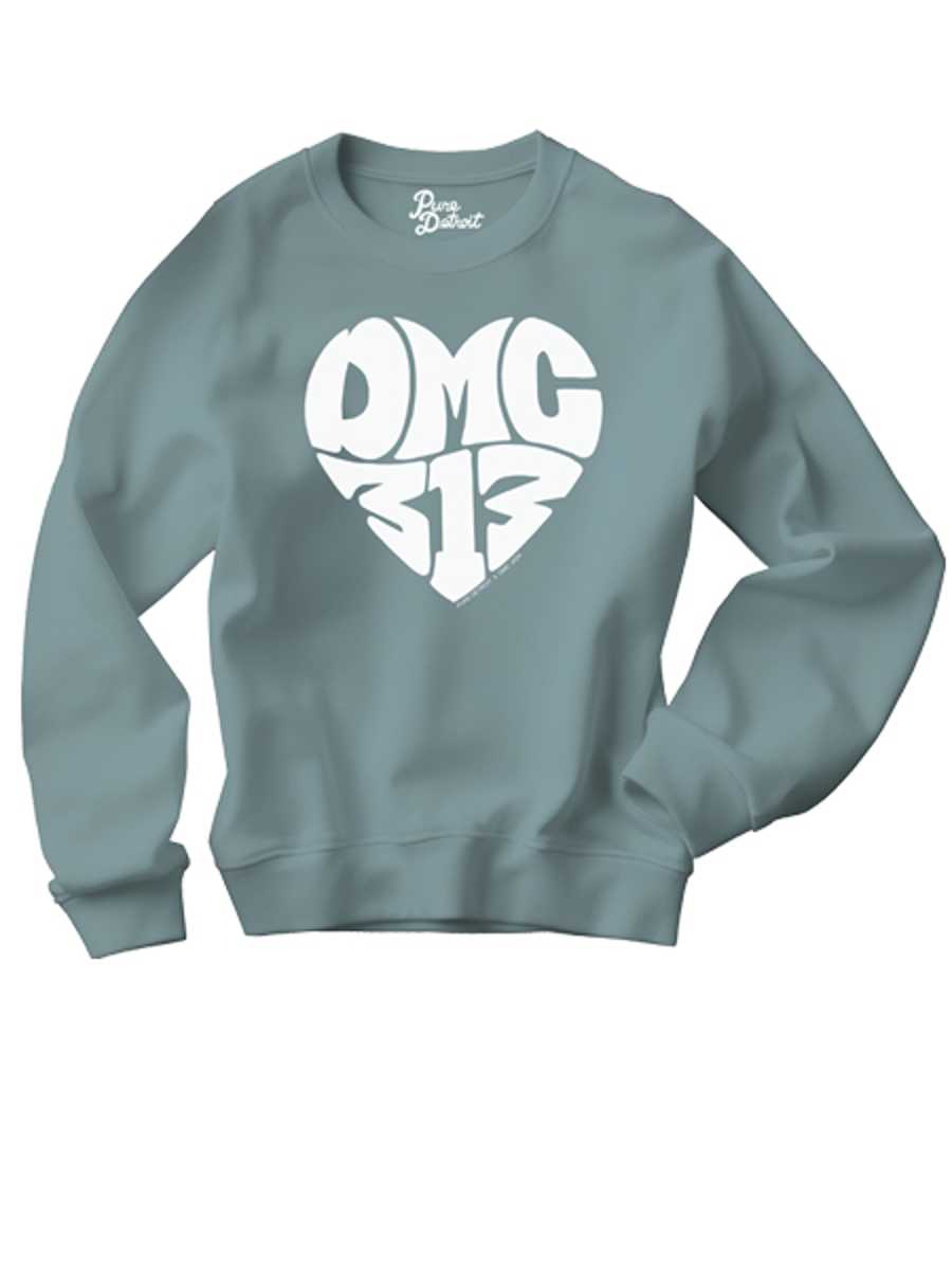 DMC 313 Love Sweatshirt - White / Blue Lagoon Clothing