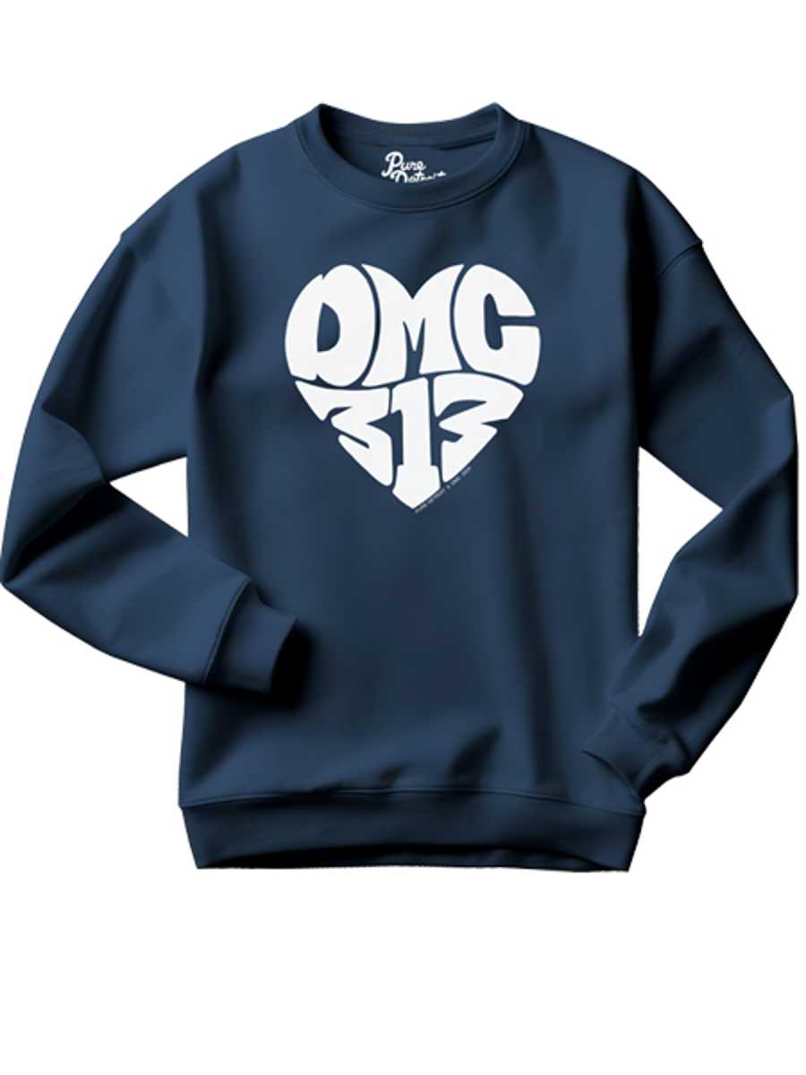 DMC 313 Love Sweatshirt - White / Navy Clothing