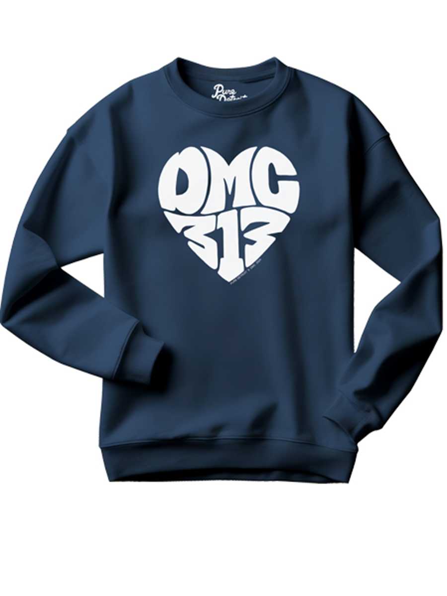 DMC 313 Love Sweatshirt - White / Navy Clothing   