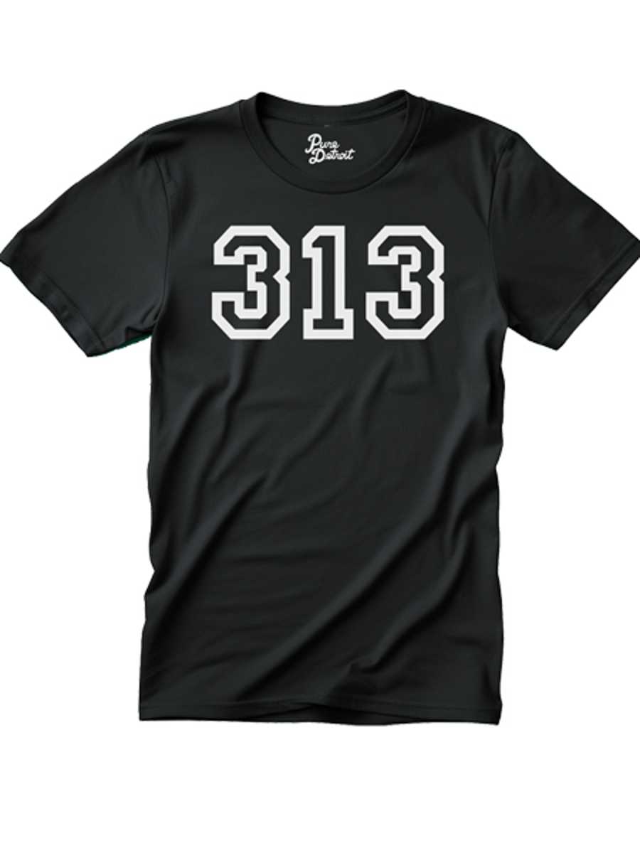 313 Unisex T-shirt - White / Black Clothing