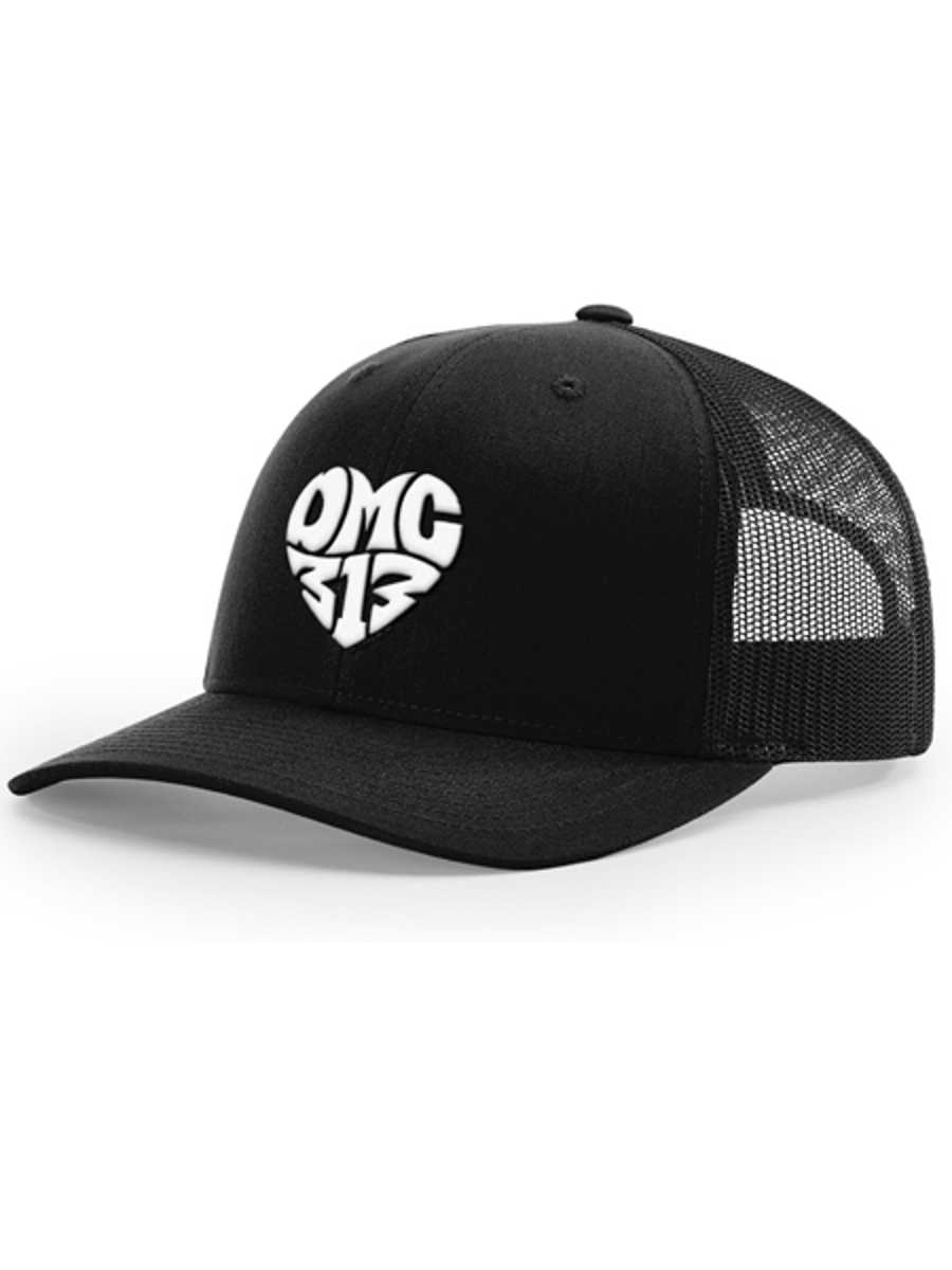 DMC 313 Love Snapback Trucker Hat - White / Black Headwear