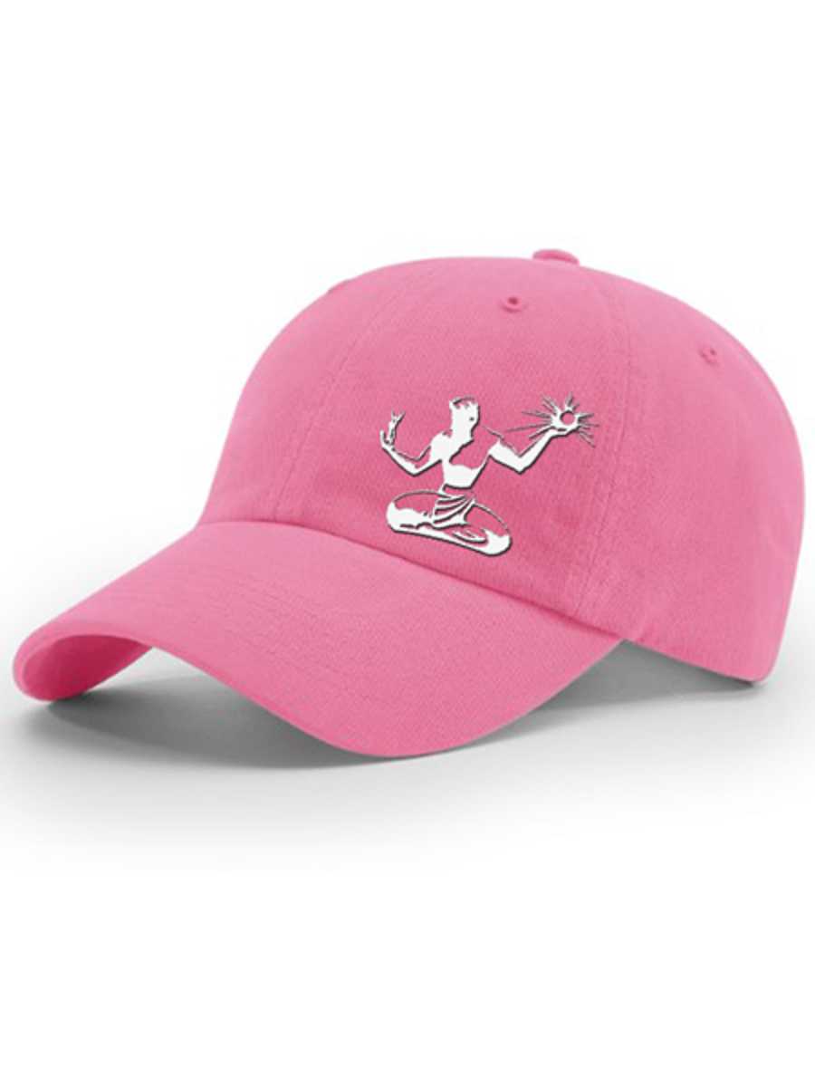 Spirit of Detroit Garment Washed Twill Hat - Embroidered - White / Pink Headwear   