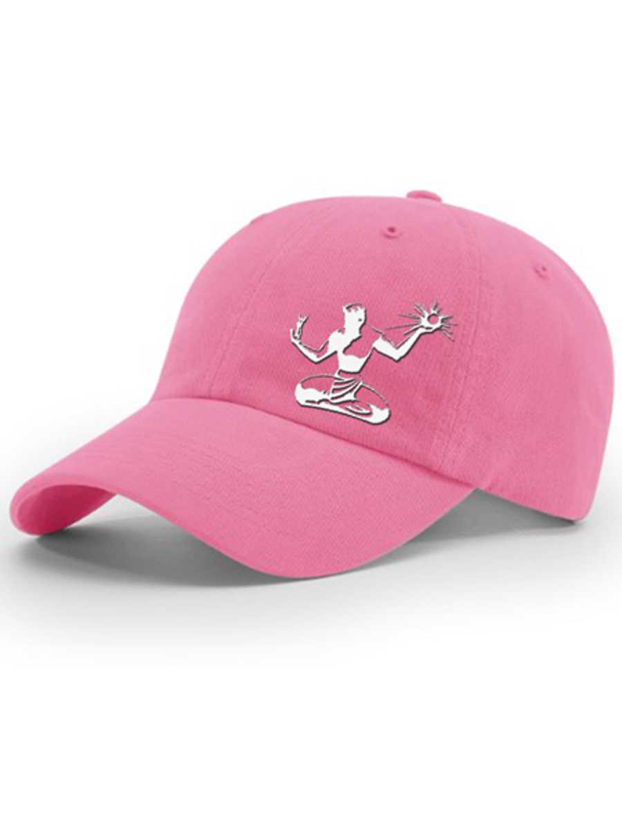 Spirit of Detroit Garment Washed Twill Hat - Pink Embroidered with White Headwear