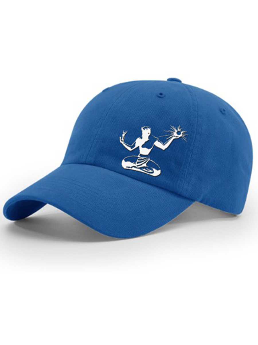 Spirit of Detroit Garment Washed Twill Hat - Royal Blue Embroidered with White Headwear