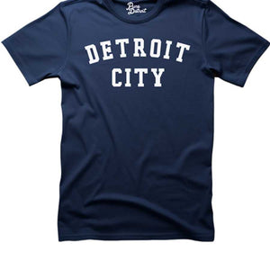 Detroit City Unisex T-shirt - White / Navy Clothing   