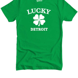 Lucky Detroit Unisex T-shirt - White / Irish Green Clothing   