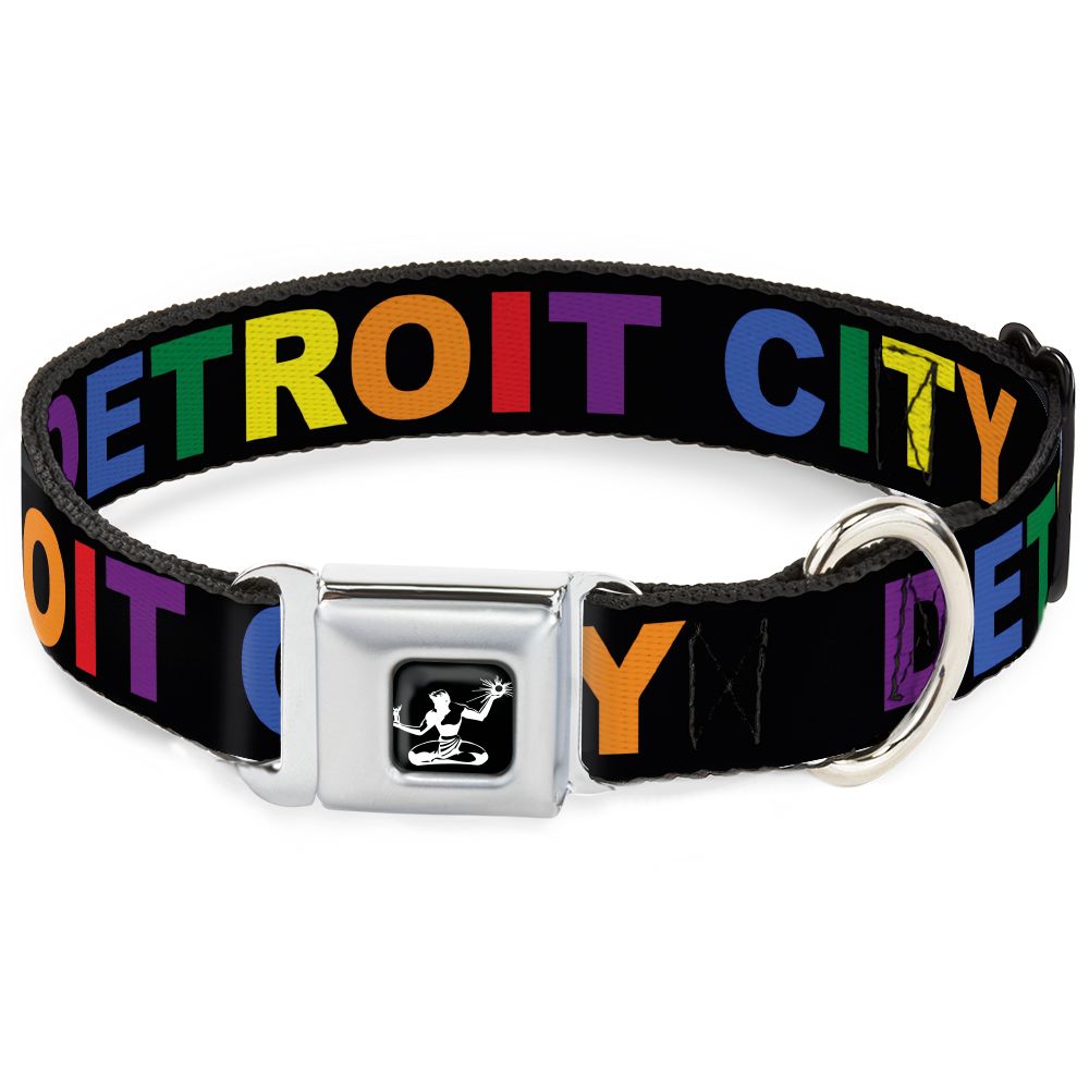 Spirit of Detroit Dog Collar / Rainbow City + Black Dog Collar