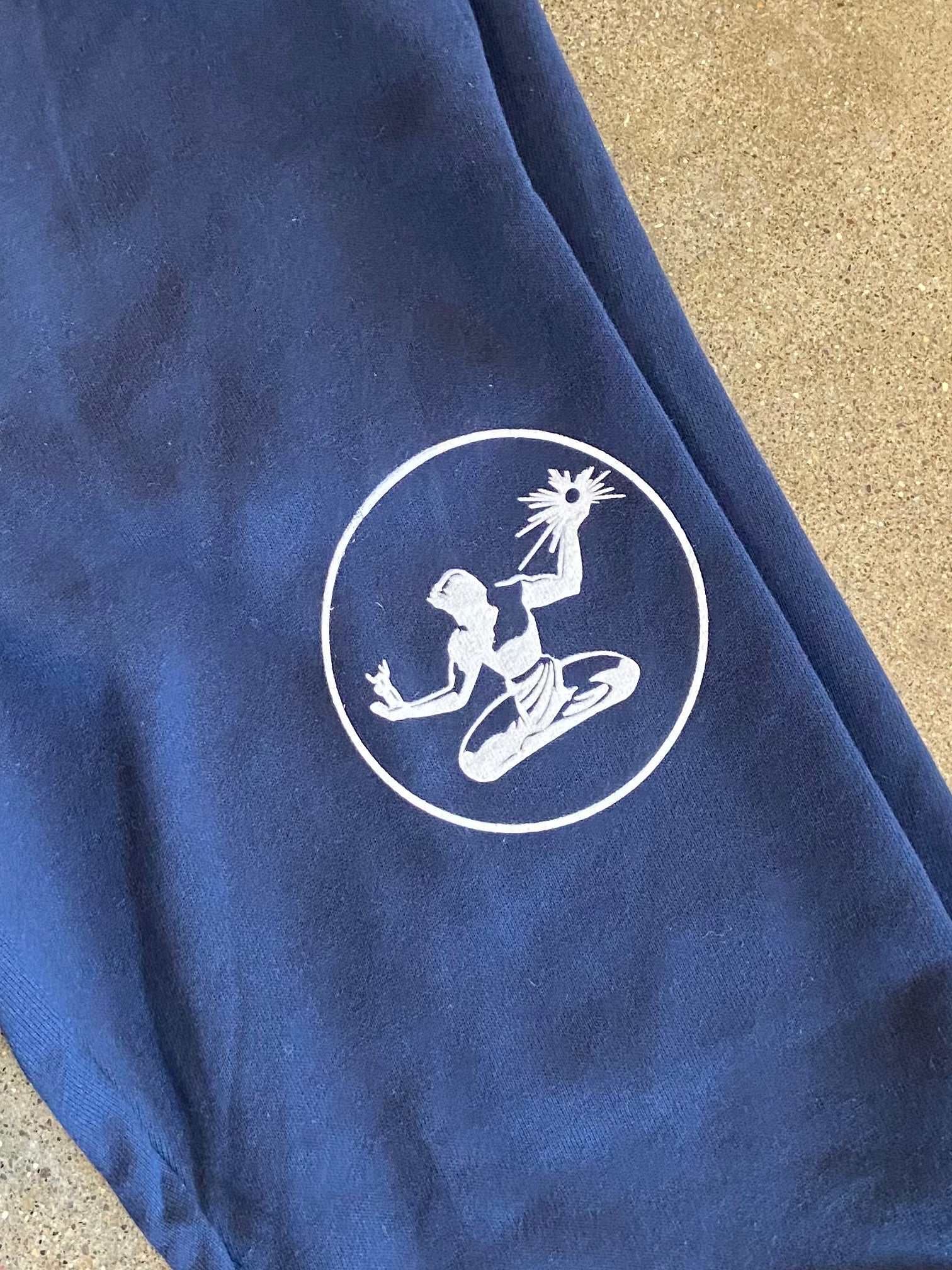 Spirit of Detroit Fleece Pocket Sweatpants / White + Navy / Unisex Sweatpants