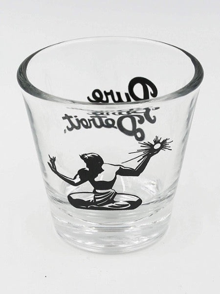 Pure Detroit 1.5 oz Shot Glass / Black glass