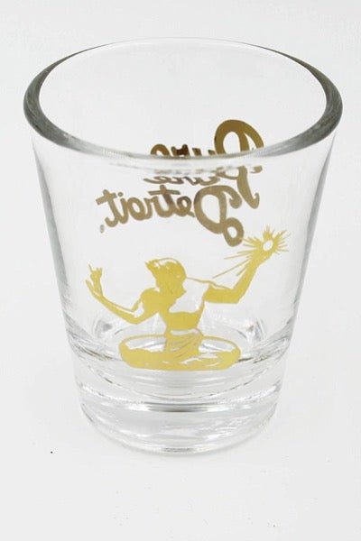 Pure Detroit 1.5 oz Shot Glass / Gold glass
