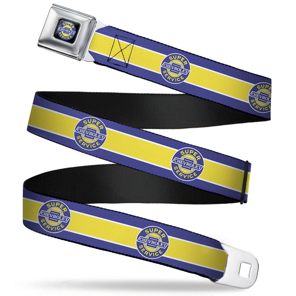 Chevrolet Super Service Seatbelt Belt / Color Logo + Blue & Yellow Logo Webbing Belts