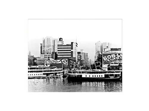 Historic Bob-Lo Island Dock Black and White Luster or Canvas Print $35 - $430 Luster Prints and Canvas Prints