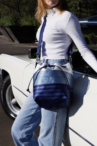 Pure Detroit OFFICIAL - Bucket Tote Seatbelt Bag - Belle Isle Spectrum PRE ORDER Seatbelt Bags