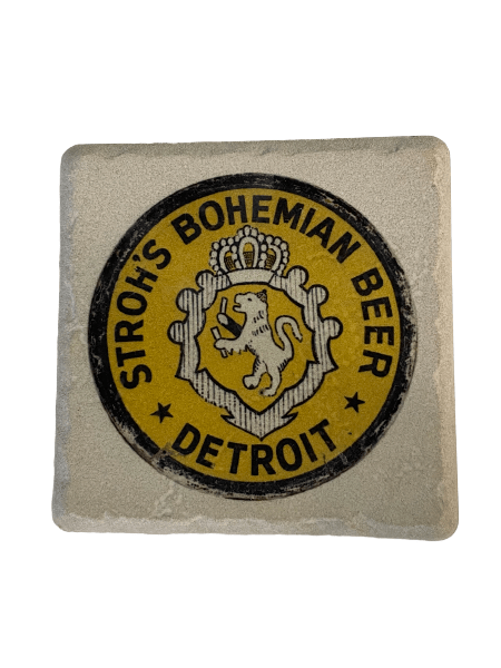 Stroh's Bohemian Pilsner Porcelain Tile Coaster Coasters