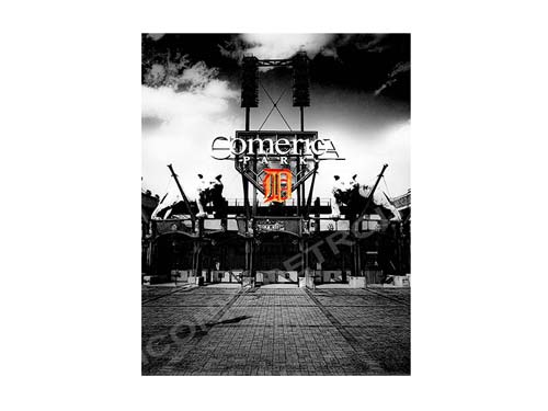 Comerica Park Black and White Luster or Canvas Print $35 - $430 Luster Prints and Canvas Prints