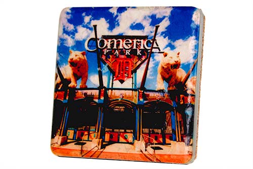 Comerica Park Entrance Porcelain Tile Coaster Coasters