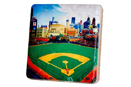 Comerica Park Field Porcelain Tile Coaster Coasters