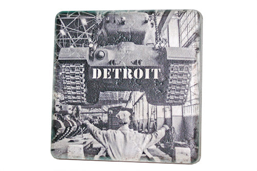 Historic Detroit Built Tank Porcelain Tile Coaster Coasters   