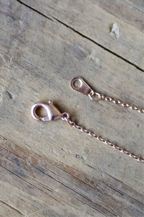 Dainty Detroit Bicycle Necklace / Rose Gold Jewelry