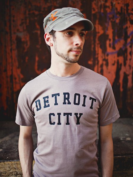 Detroit City Unisex Garment-dyed Heavyweight T-shirt - Concrete