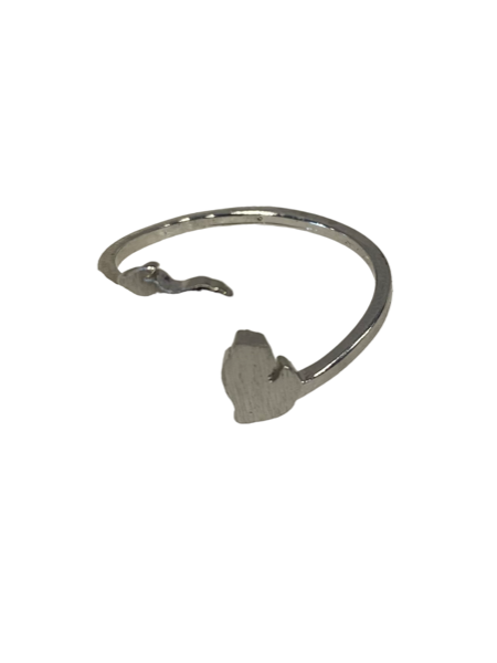 Michigan Adjustable Dainty Ring Jewelry Silver  