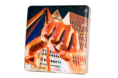 Joe Louis Fist Tilt Porcelain Tile Coaster Coasters
