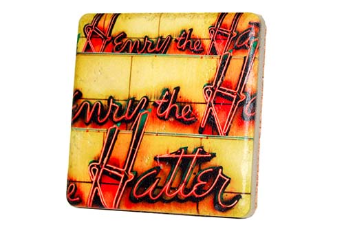 Henry the Hatter Porcelain Tile Coaster Coasters