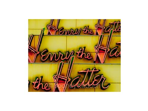 Henry the Hatter Neon Luster or Canvas Print $35 - $430 Luster Prints and Canvas Prints