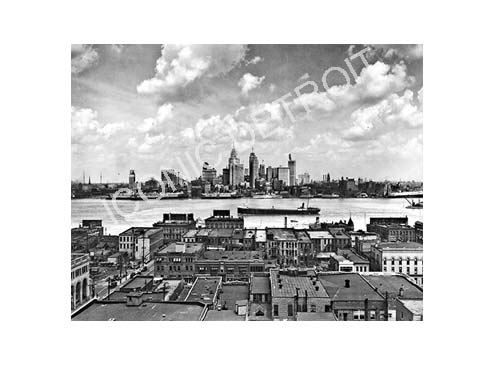 Historic Detroit Rooftops Luster or Canvas Print $35 - $430 Luster Prints and Canvas Prints