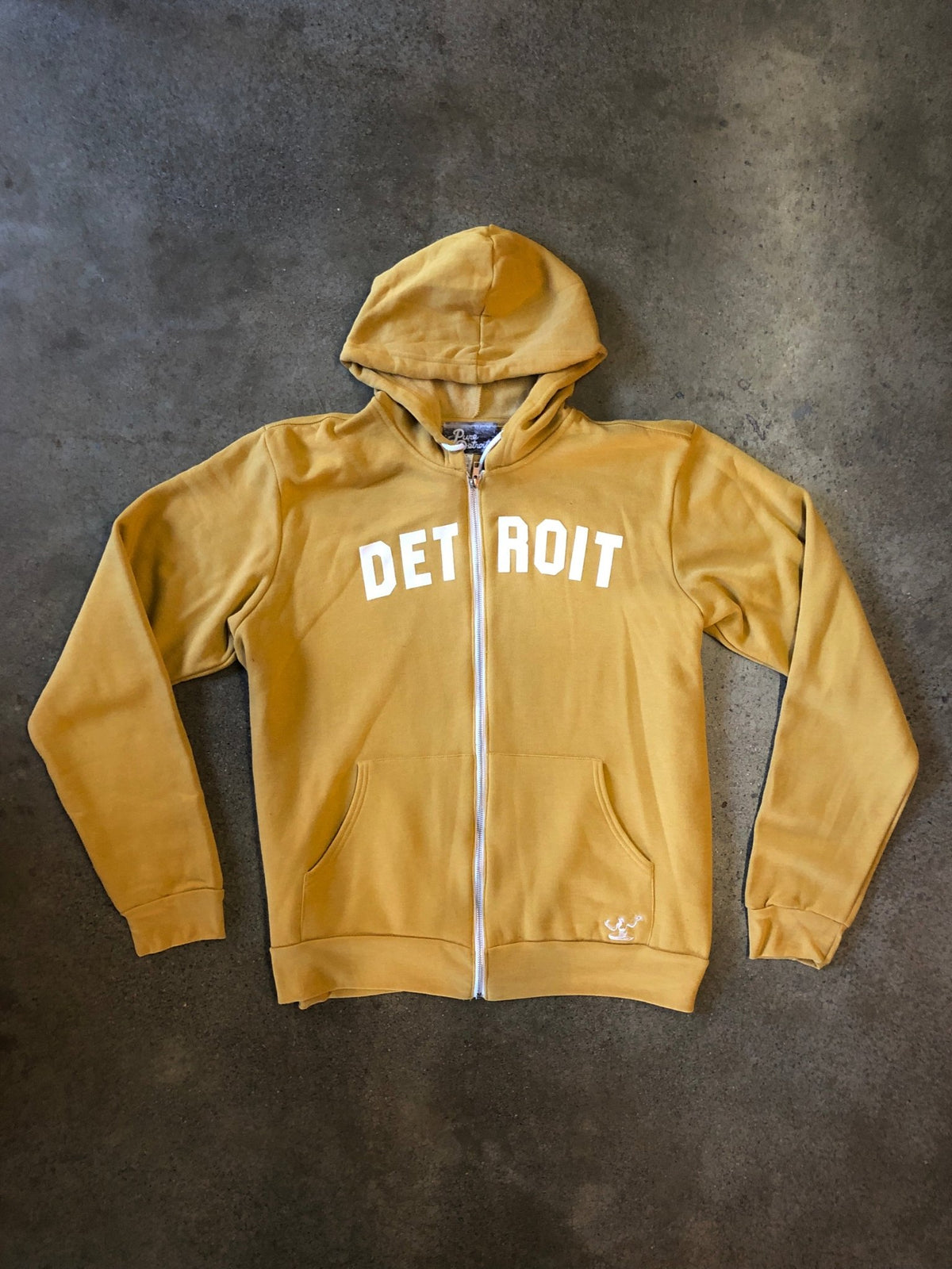 Detroit Classic Tri-Blend Zip Hoodie / White + Heather Mustard / Unisex Unisex Apparel