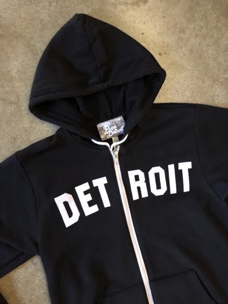 Detroit Classic Tri-Blend Zip Hoodie / White + Black / Unisex Unisex Apparel