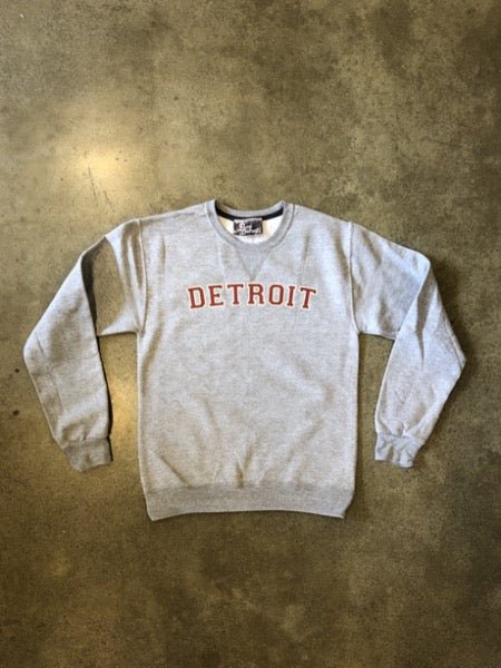 Detroit Varsity Sweatshirt / Red + Athletic Heather / Unisex sweatshirt