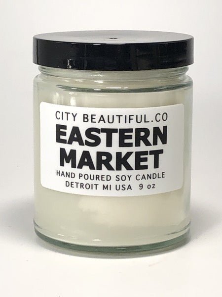 Detroit Eastern Market Candle - Hand Poured Soy Candle by City Beautiful . Co - 9oz. Candle