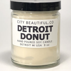 Detroit Donut - Hand Poured Soy Candle by City Beautiful . Co - 9oz. Candle   