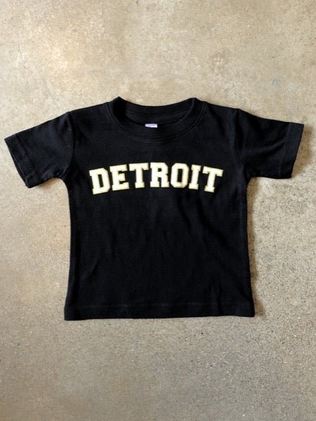 Detroit Varsity Baby Tee / Black / Baby Kid's Apparel