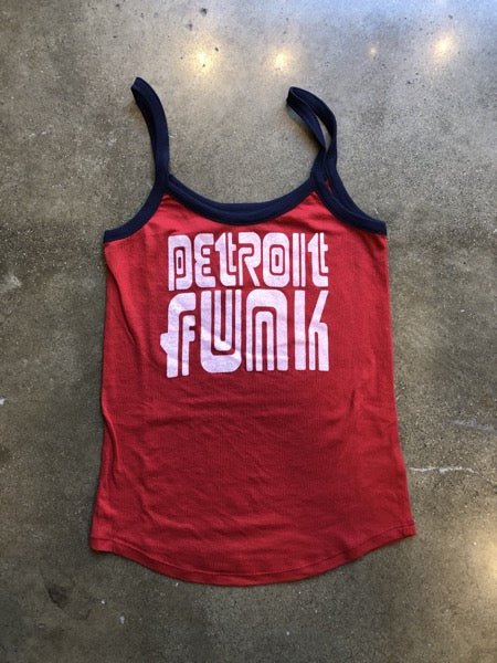 Detroit Funk Ringer Tank/ Red + Navy / Women's Women's Apparel