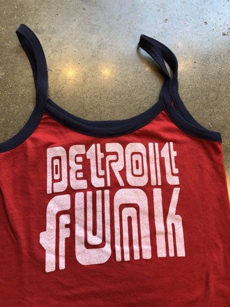 Detroit Funk Ringer Tank/ Red + Navy / Women's Women's Apparel