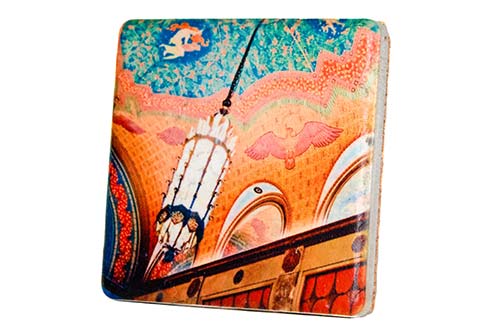 Fisher Building Ceiling Tile Coaster Coasters