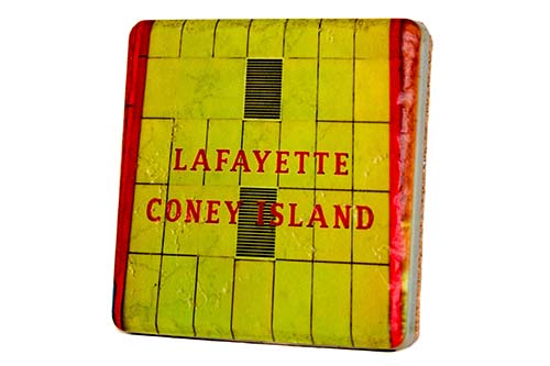 Lafayette Coney Island Porcelain Tile Coaster Coasters   