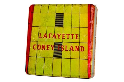 Lafayette Coney Island Porcelain Tile Coaster Coasters