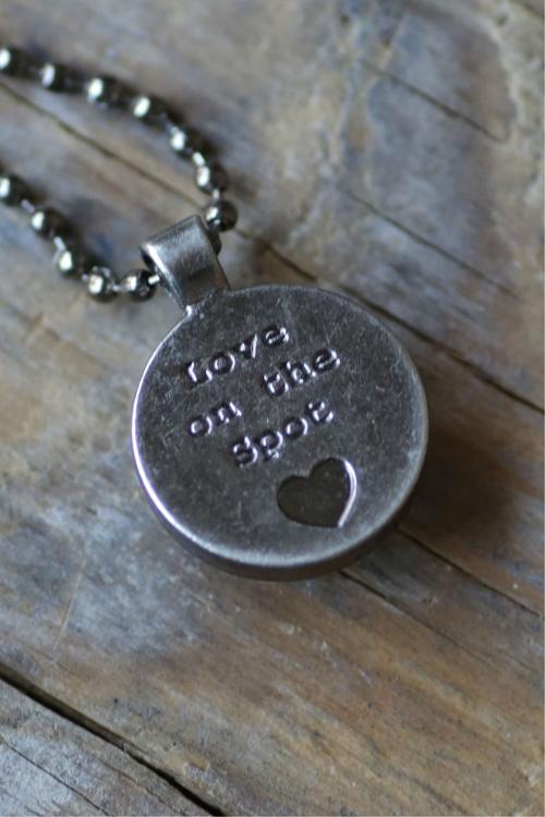 Love Michigan Map Necklace / Gun Metal Jewelry